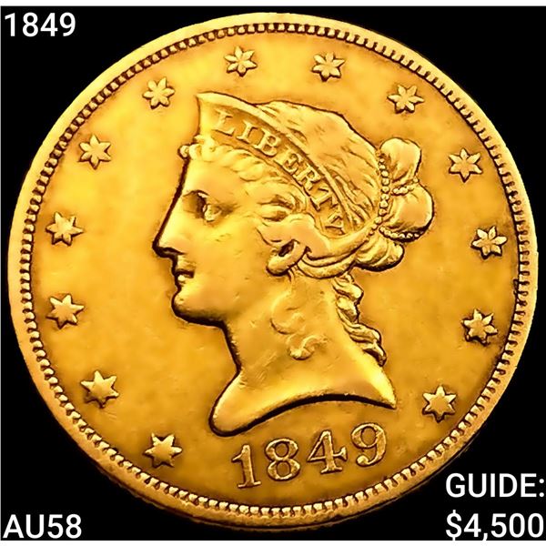 1849 $10 Gold Eagle CHOICE AU