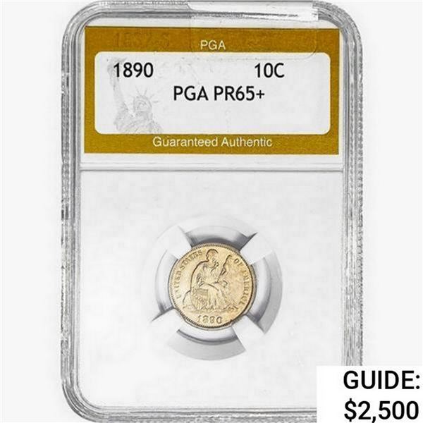1890 Seated Liberty Dime PGA PR65+