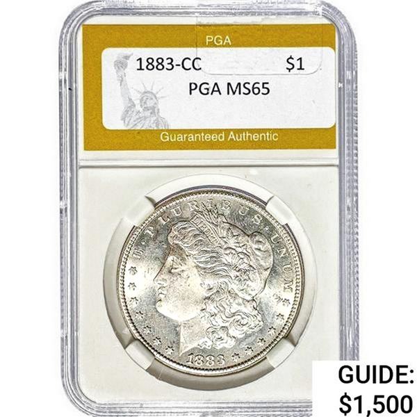 1883-CC Morgan Silver Dollar PGA MS65