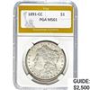 1891-CC Morgan Silver Dollar PGA MS61