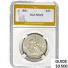 1861 Seated Liberty Half Dollar PGA MS63