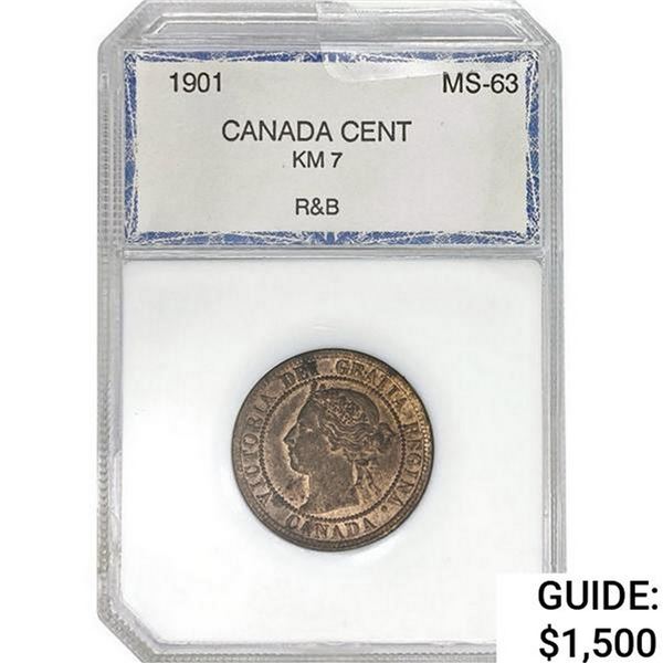 1901 Canada Cent ICCS MS-63