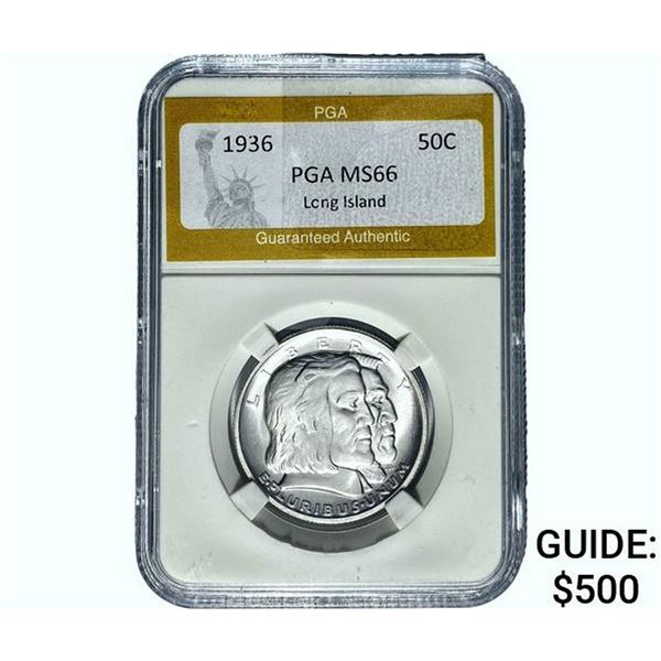 1936 Long Island Half Dollar PGA MS66