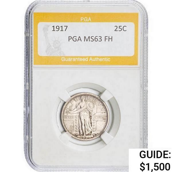 1917 Standing Liberty Quarter PGA MS63 FH