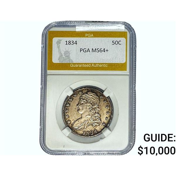 1834 Capped Bust Half Dollar PGA MS64+