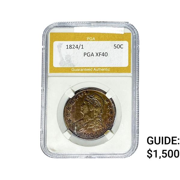 1824/1 Capped Bust Half Dollar PGA XF40