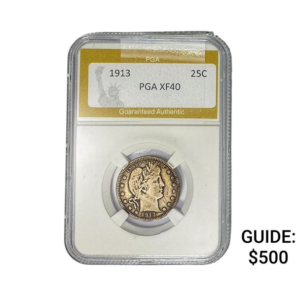 1913 Barber Quarter PGA XF40