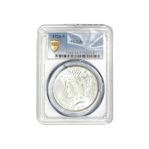 1926-S Silver Peace Dollar PCGS MS64