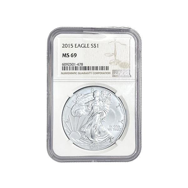 2015 Silver Eagle NGC MS69