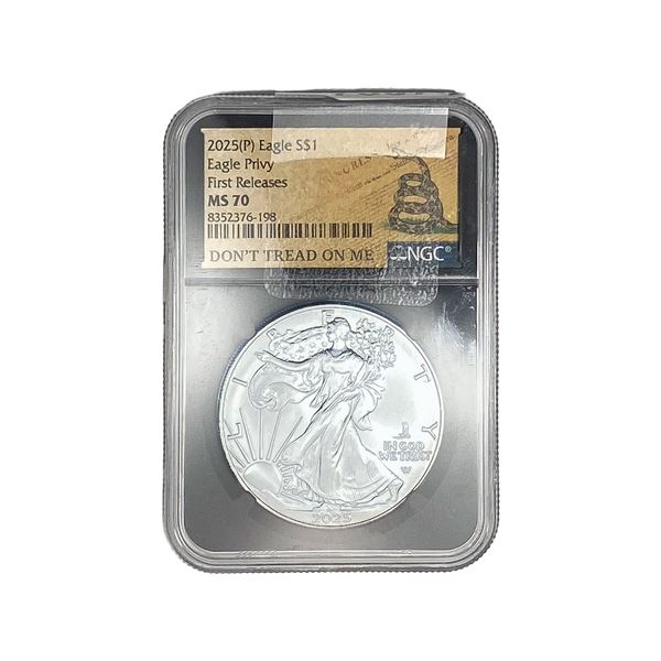 2025-P Silver Eagle NGC MS70