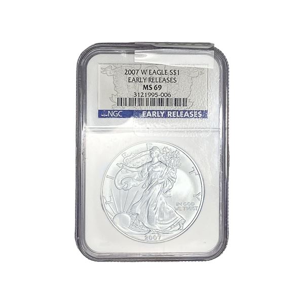 2007 Silver Eagle NGC MS69