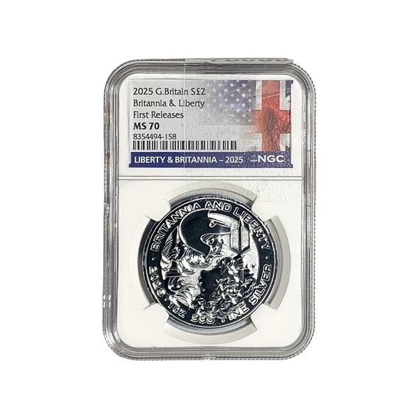 2025 G.Britain SÂ£2  Britannia&Liberty  NGC MS70