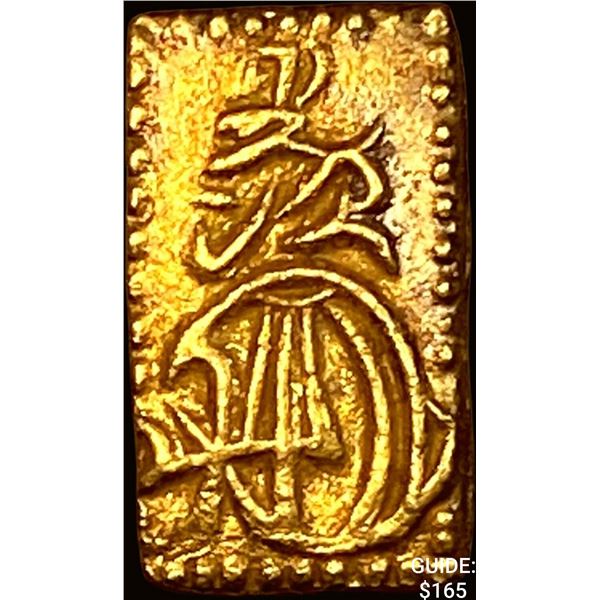 1832-1858 Japan Gold 2 Shu .052oz  CLOSELY UNCIRCULATED