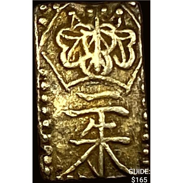1832-1858 Japan Gold 2 Shu .052oz  CLOSELY UNCIRCULATED