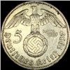 Image 2 : 1937-A Germany Silver 5 Reichsmark CLOSELY UNCIRCULATED