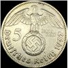 Image 2 : 1937-D Germany Silver 5 Reichsmark CLOSELY UNCIRCULATED