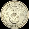 Image 2 : 1936-D Germany Silver 5 Reichsmark CLOSELY UNCIRCULATED