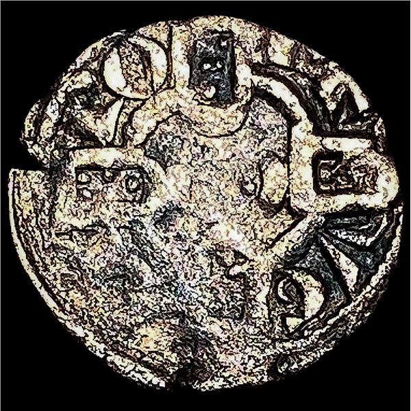 1248-1279 Portugal Alfonso III Silver Denero NEARLY UNCIRCULATED