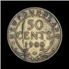 Image 2 : 1908 NewFoundLand Edward VII Silver 1/2 Dollar NEARLY UNCIRCULATED