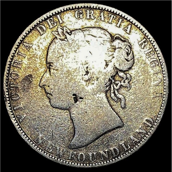 1898 NewFoundland Victoria Silver 50 Cents LIGHTLY CIRCULATED