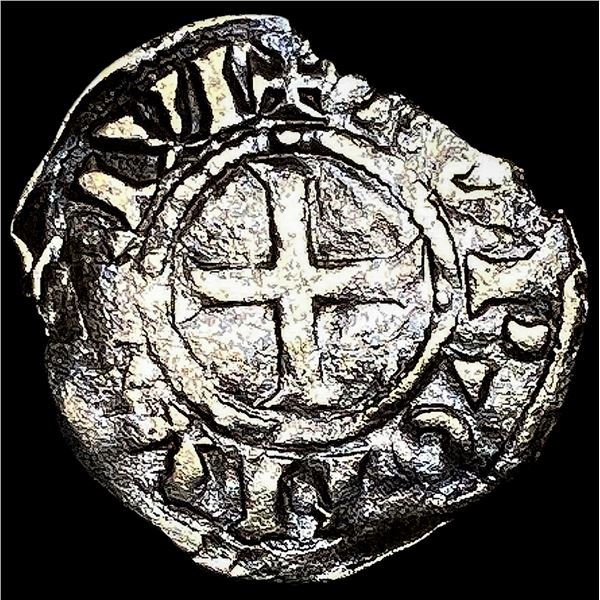 1150-1200 AD France Abbey of St.Martin Silver Denier NEARLY UNCIRCULATED