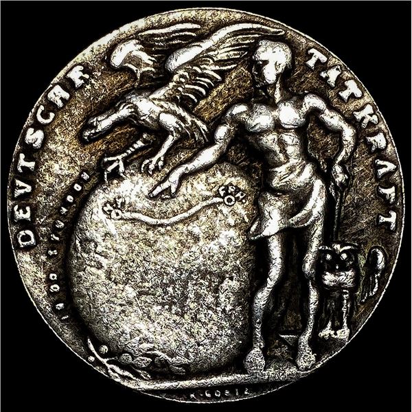 1924 Germany Zeppelin Silver Medal Deutsche Tatkraft CLOSELY UNCIRCULATED