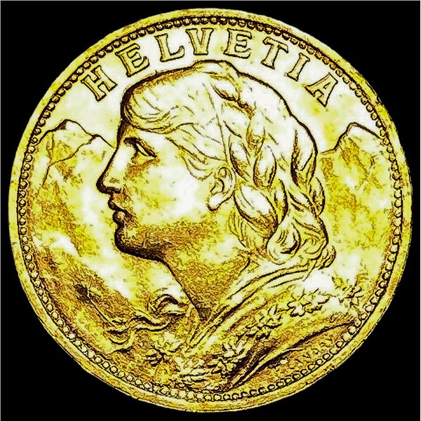 1935-A Switzerland Gold 20 Francs 0.1867oz UNCIRCULATED