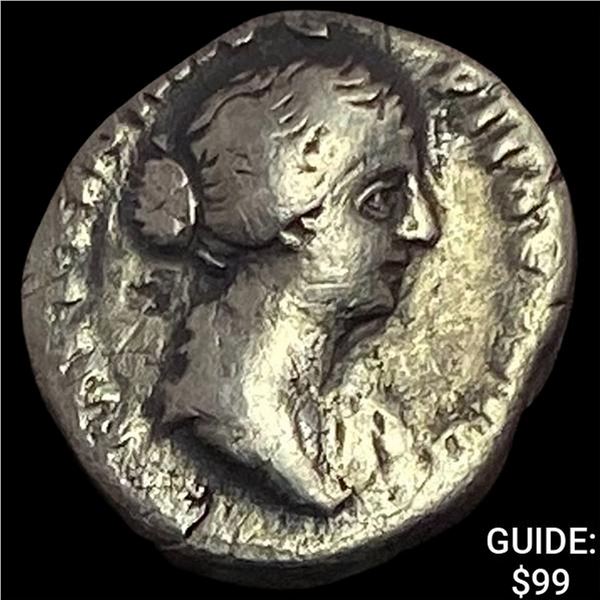 147-176 AD Roman Faustina Jr. Silver Denarius NEARLY UNCIRCULATED