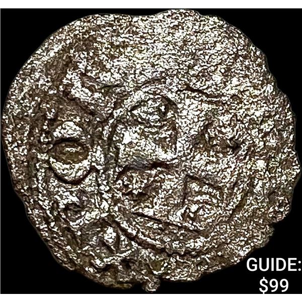 1261-1325 Portugal Crusades Dinis I Silver Dinero NEARLY UNCIRCULATED