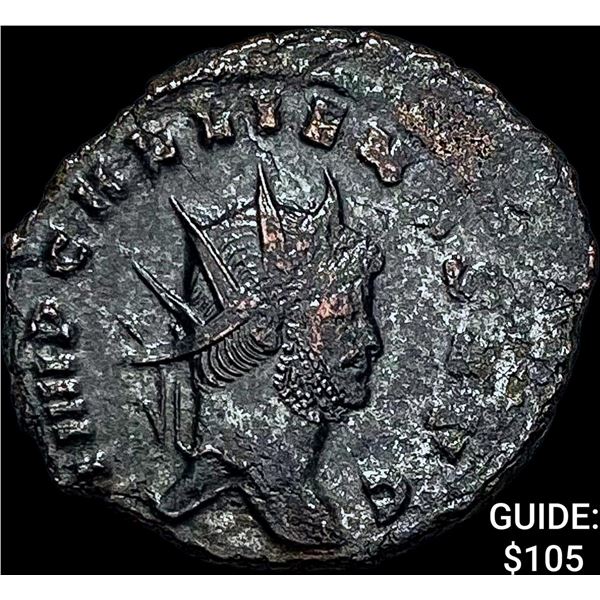 Roman Gallienus, 253-268 AD BI DBL Denarius CHOICE AU