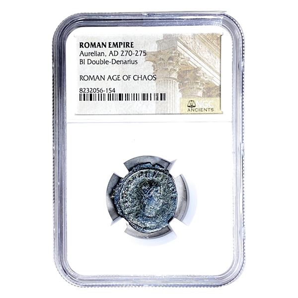 Roman Aurelian, AD 270-275 BI Dbl-Denarius NGC