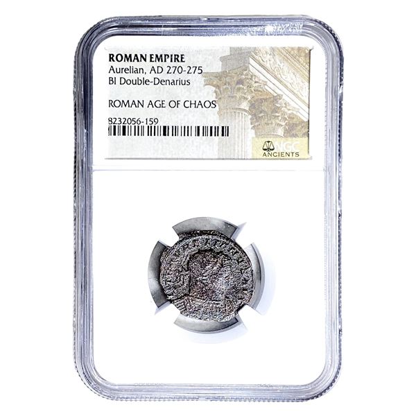 Roman Aurelian, AD 270-275 BI Dbl-Denarius NGC