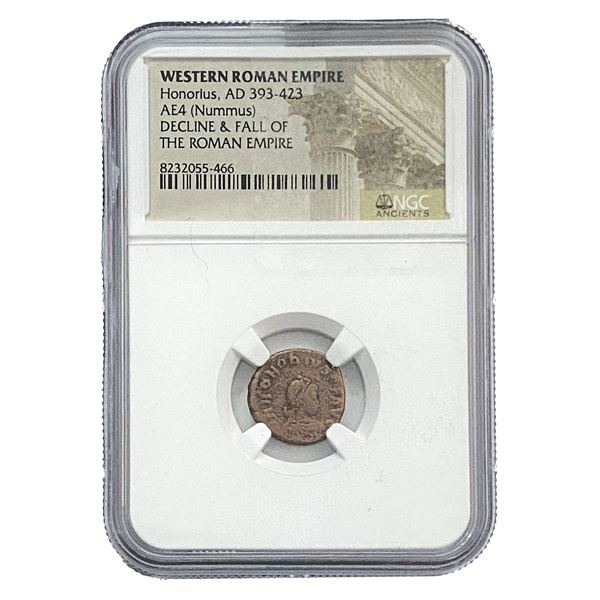 Western Roman Honorius, AD393-423 AE4(Nummus) NGC