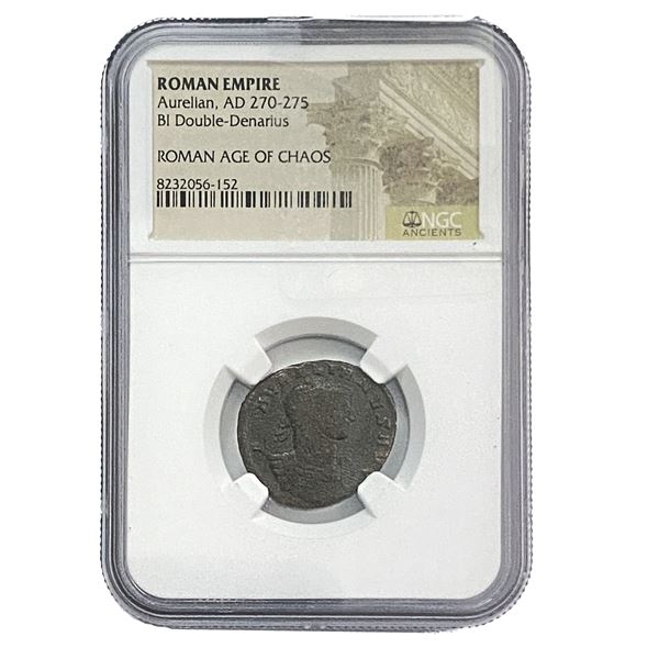 Roman Aurelian, AD 270-275 BI Dbl-Denarius NGC
