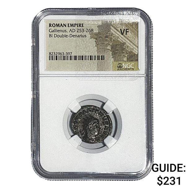 Roman Gallienus, AD 253-268 BI Dbl-Denarius NGC VF