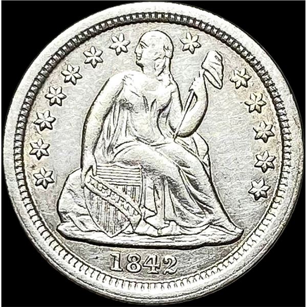 1842 Silver Seated Liberty Dime UNCIRCULATED
