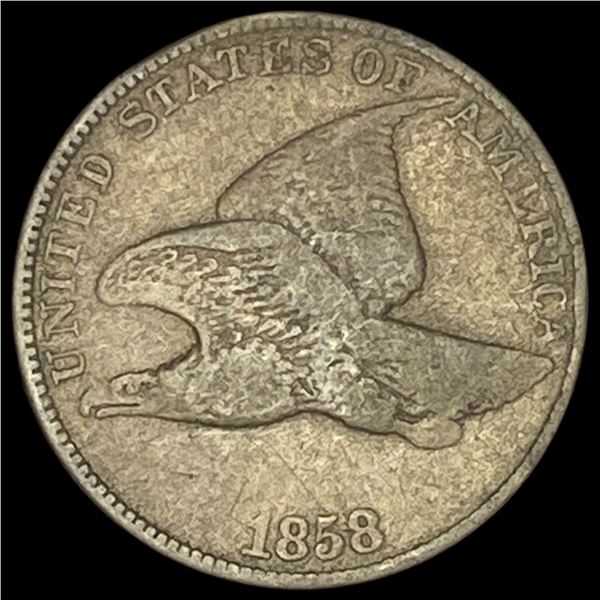 1858 Copper-Nickel Flying Eagle Cent NICELY  CIRCULATED