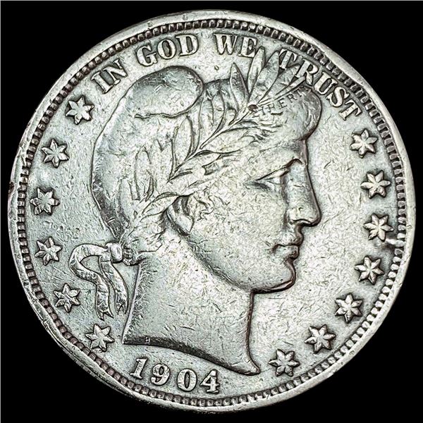1904-O Barber Half Dollar LIGHTLY CIRCULATED
