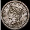 Image 1 : 1851 Braided Hair Half Cent CLOSELY  UNCIRCULATED