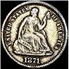 Image 1 : 1871 Seated Liberty Half Dime LIGHTLY  CIRCULATED
