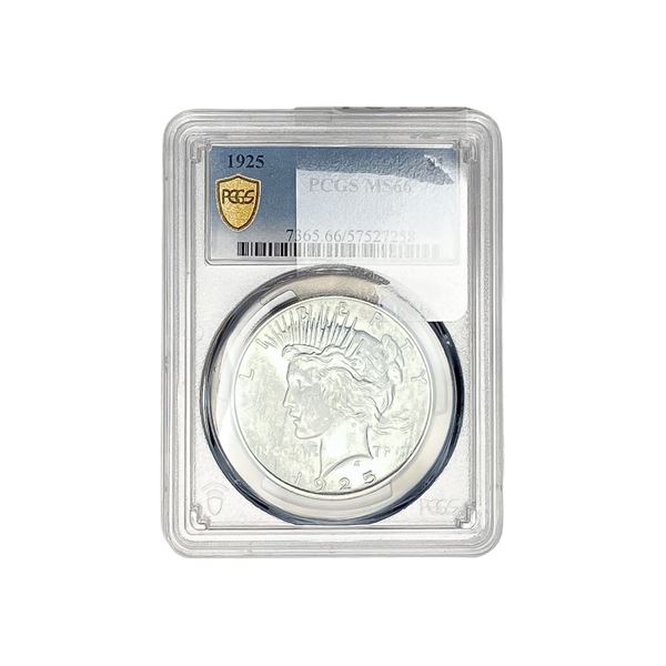 1925 Silver Peace Dollar PCGS MS66