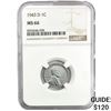 Image 1 : 1943-D Wheat Cent NGC MS66