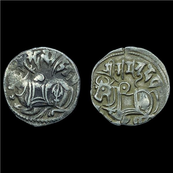 [2 Coins]700-1000 AD India Rajput SIlver Jital NEARLY UNCIRCULATED