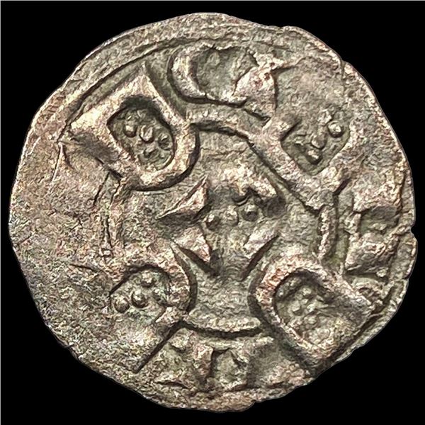 1261-1325 Portugal Crusades Dinis I SIlver Dinero NEARLY UNCIRCULATED