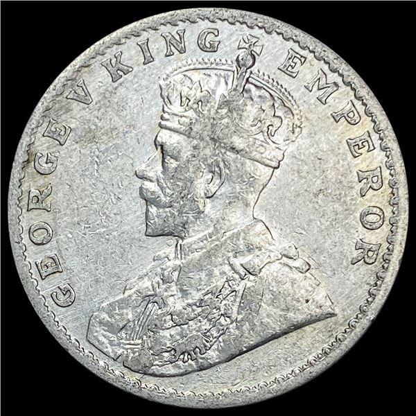 1918 British Inda Silver Rupee UNCIRCULATED