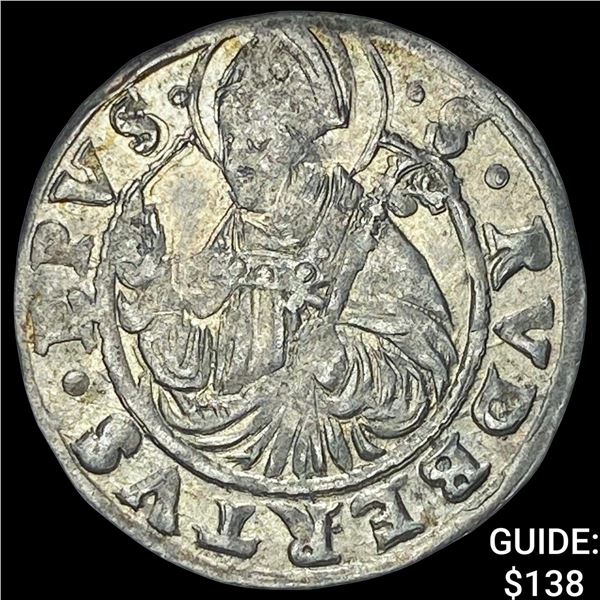 1300-1450 Salzburg Silver Groshen CLOSELY UNCIRCULATED