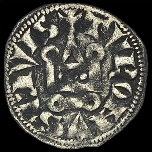 1297-1301 AD Frankish Greece Silver Denier NEARLY UNCIRCULATED