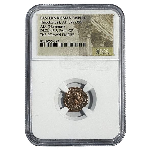 Eastern Roman Theodosius I, AD379-395 AE4(Nummus) NGC