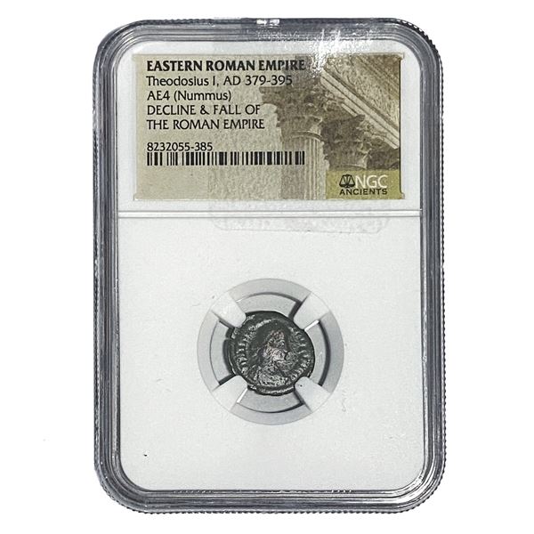 Eastern Roman Theodosius I, AD379-395 AE4(Nummus) NGC