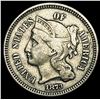 1873 Nickel Three-Cent Piece NEARLY  UNCIRCULATED